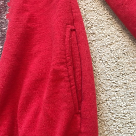 Wolf Art Pullover Hoodie - Red, Large, Flannel Lined, Double Layered - Picture 8 of 11